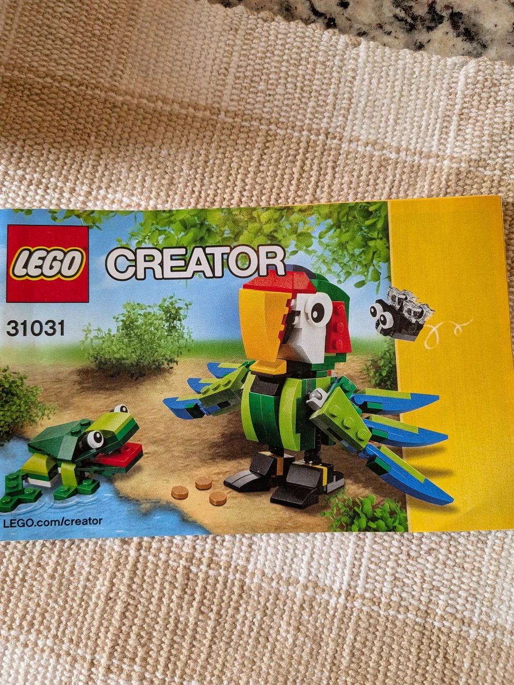 Discontinued Lego Creator Rainforest Set And 1980s Lego Storage Box With Legos
